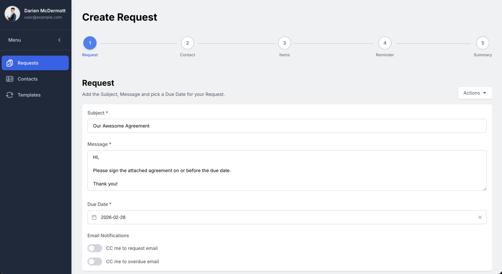 Request Step