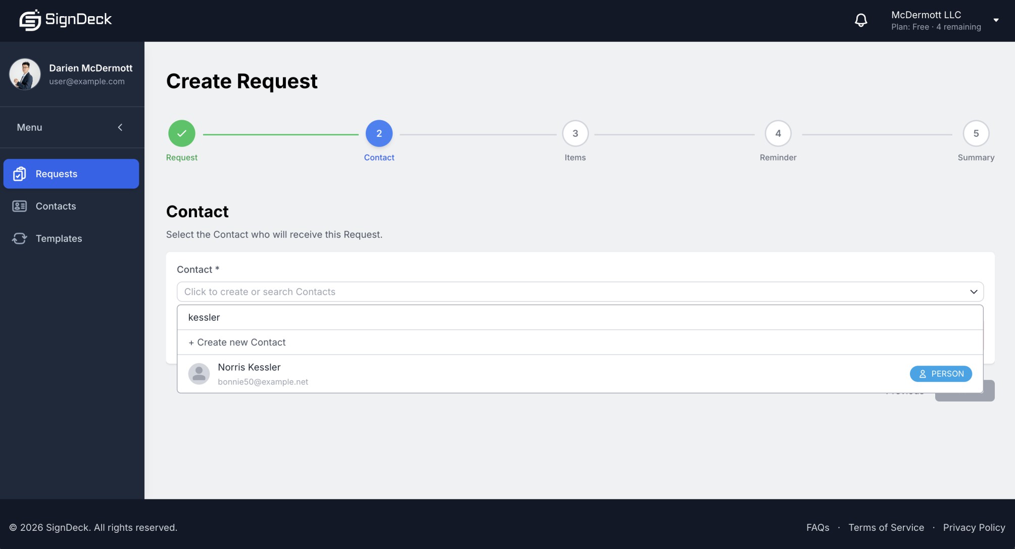Contact Step