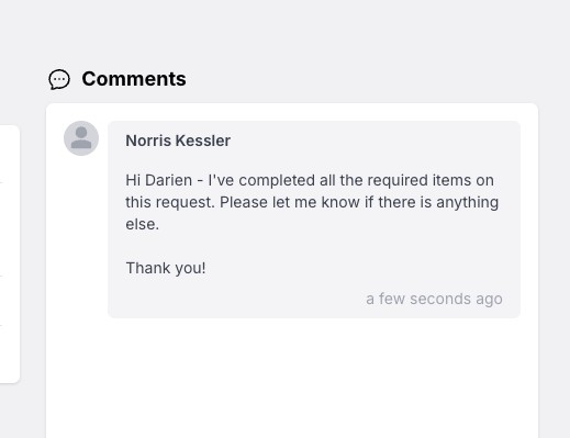 Comments Panel